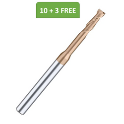2FL Solid Carbide End Mill with Extended Neck AlTiCrSiN