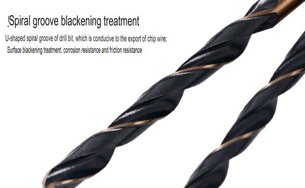 6542 HSS Twist Drill Bit Cobalt-Containing Surface Blackening Treatment 1.0mm - 20.0mm
